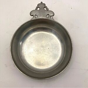 Les Etains‎ du Manoir Pewter Porriger Paris France 5.5" Across Vintage Handle